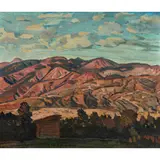 Landscape from the Rodopi Mountain," circa by Zdravko Aleksandrov, oil on canvas, sold Jul 2025