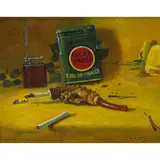 Lucky Strike by Elbridge Ayer Burbank, 1935, oil on canvas affixed to board, sold Jul 2025