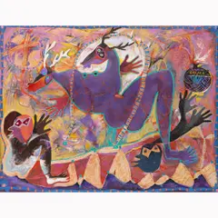 Untitled (Oaxaca Bomb) by Alejandro Santiago Ramírez, 1991, oil on canvas, sold Jul 2025