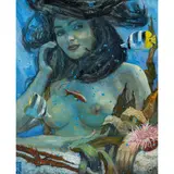 Le Sirene by Russell R. Tripp, 2017, acrylic on board, sold Jul 2025