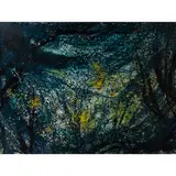 Untitled (Marbled Blue) by D. Alex Grant, 1968, mixed media on board, sold Jul 2025