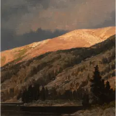 Dark Waters Study by Kevin Couter, 2003, oil on canvas board, sold Jul 2025