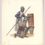 Original Gouache Illustration Oxford Univ Press by Foot Soldier, Original gouache painting on board by historical illustrator, sold Aug 2025