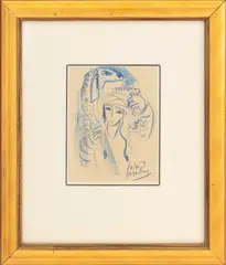 The Shepherd by Reuven Rubin, Chalk Pastel on Wove Paper, sold Sep 2026