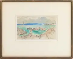 Coastal Landscape Scene by Henri Lebasque, Watercolor and Pencil on Paper, sold Sep 2026