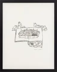 Jerusalem within the Torah by Mark Podwal, Ink on Paper, sold Sep 2026
