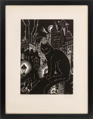 Le Chat by Frans Masereel, 1955, Woodcut Print, sold Sep 2026