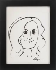 Portrait of Marion Wiesel by Yaacov Agam, Ink on Paper, sold Sep 2026