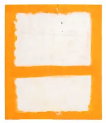 Abstract Composition in Orange by Domenick Capobianco, Oil on Canvas, sold Aug 2026