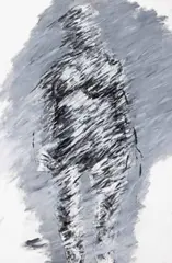 Abstract Figure in Black and White by Domenick Capobianco, Oil on Canvas, sold Aug 2026