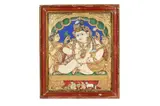 Thanjavur by Baby Krishna Stealing Butter, sculpture, offered Oct 2021