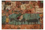 Untitled by Abdel-Hamid El-Dawakhli, oil on board, offered Oct 2021