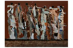 Untitled by Nadira Azzouz, 2007, mixed media on canvas, offered Oct 2021