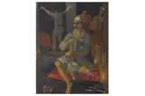 Untitled by Yaseen Shakir, oil on board, offered Oct 2021
