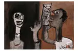 Untitled by Joël Mpah Dooh, mixed media on card, offered Oct 2021