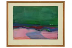 Untitled by Jeff Hoare, acrylic on paper, offered Oct 2021