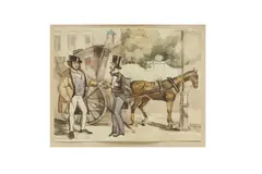 Untitled by John Leech, watercolour and pencil, offered Oct 2021