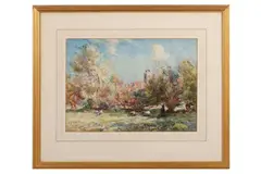 Untitled by Thomas William Morley, watercolour, offered Oct 2021