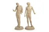 After the antique, a pair of classical roman inspired sculptures by Pure White Lines, sculpture, offered Oct 2021
