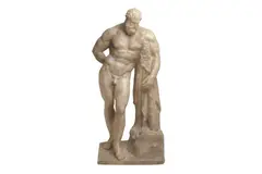 After the antique, a classical sculpture of the farnese hercules by Pure White Lines, sculpture, offered Oct 2021