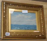 Coastal landscape by Edmund Baker, 1882, oil on board, sold Jan 2020