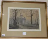 View of a London park by Bridget Keir, watercolour, sold Jan 2020
