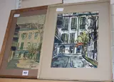 French house by Anthony Shemroske, watercolor, sold Jan 2020