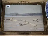 On The Sands by James Hamilton Mackenzie, oil on card, sold Jan 2020