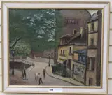 Paris, Montmartre, Rue de l'Alreuvoir 18e (where Dalida monument is now sited) by Gervais Baranger, oil on canvas, sold Jan 2020