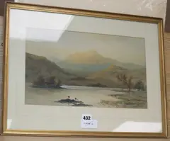 Rydal Water by William H. Muller Hewitt, watercolour, offered Jan 2020