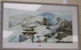 Mountain landscape by Francis Philip Goodchild, 1971, watercolour, sold Jan 2020