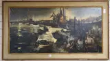 Chelsea Wharf by Regis de Bouvier de Cachard, oil on canvas, sold Jan 2020