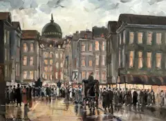 5 x 15.5in by Frans Helfferich, oil on canvas, sold Jan 2020