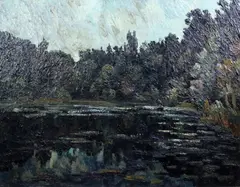 Untitled by Pierre Dumont, oil on canvas, sold Jan 2020