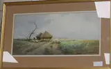 Landscape with sheep and haystacks by William Tatton Winter, watercolour, sold Jan 2020