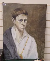 Self portrait by Paul McDowell, 1957, oil on canvas, offered Dec 2019