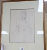 Mother and Child by William Lee Hankey, pencil, sold Dec 2019