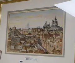 Rome from the Pincian Hill by Charles Cundall, watercolour, sold Dec 2019