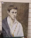 Self portrait by Paul McDowell, 1957, oil on canvas, offered Dec 2019