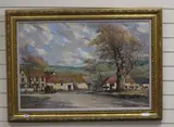 Sussex farm near Friston by Eric Bruce McKay, oil on canvas, sold Dec 2019
