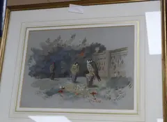 Weathering ground by Archibald Thorburn, watercolour, sold Dec 2019