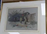 Weathering ground by Archibald Thorburn, watercolour, sold Dec 2019