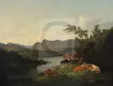 Untitled by Julius Caesar Ibbetson, oil on canvas, sold Dec 2019