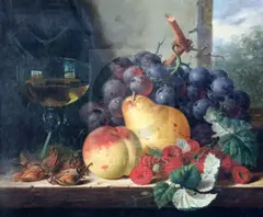 Grapes by Edward Ladell, oil on canvas, sold Dec 2019