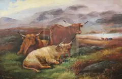 Untitled by Robert Cleminson, oil on canvas, sold Dec 2019