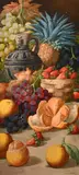 Italian, A still life of various fruit and a vessel with lion motif by Giovanni Barbaro, watercolour, sold Mar 2021