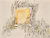 Lebanese, Abstract composition with multiple figures forming a construction by Arwa Seifeddine, drawing, sold Mar 2021