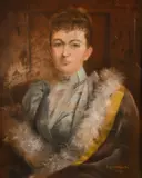 British, A half-length portrait of a lady by Amy Giampietri, 1890, pastel, offered Mar 2021