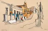 Chiappini Street' and 'Wale Street' a pair of lithographs of South African views from Cape Town, each signed in pencil and numbered 148/600, each 11.5" x 17.5 by Ted Hoefsloot, pencil and numbered, sold Mar 2021