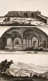 French, A collection of biblical topography, engravings, inscribed in pencil, around 15" x 9.5 by C. Le Brun, pencil, offered Mar 2021